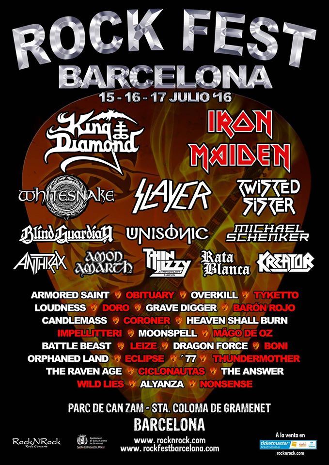 Cartel Rock Fest Barcelona 2016