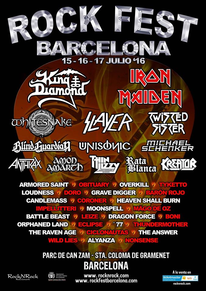 Cartel Rock Fest Barcelona 2016