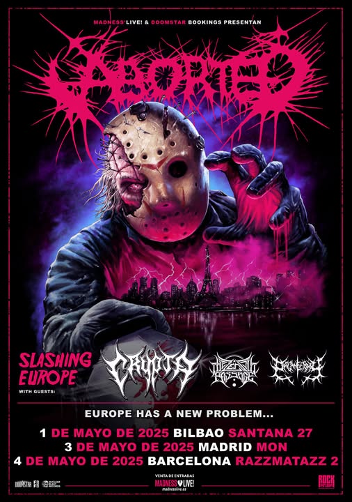 Gira Aborted + Crypta + The Zenith Passage + Organectomy Mayo 2025